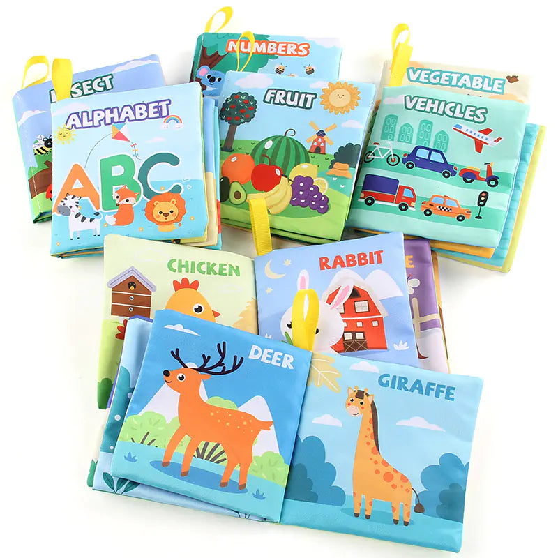 3D Fabric Baby Book - Early Education Toy with Animals