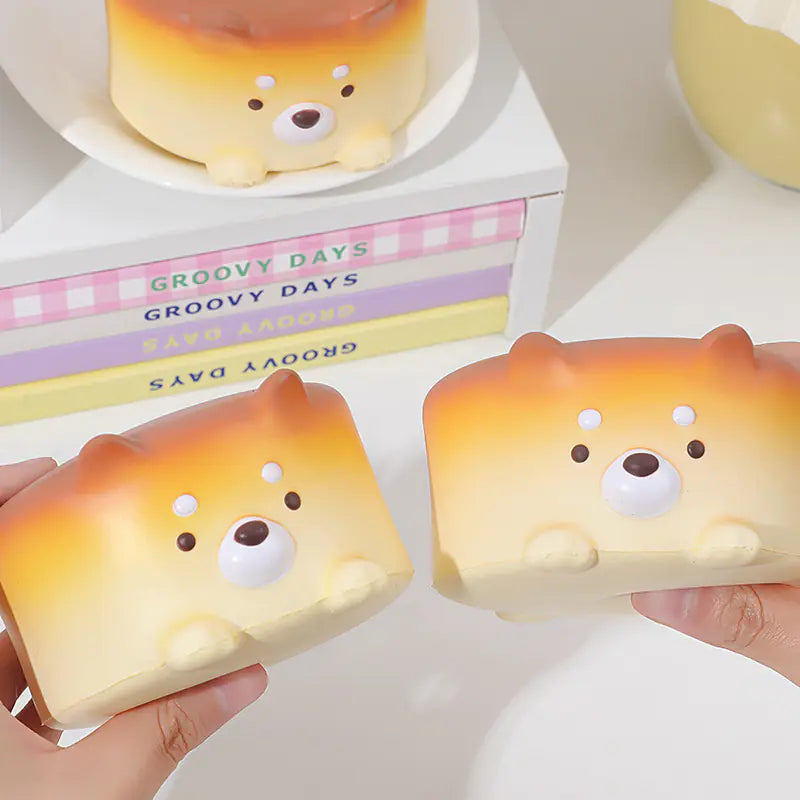 Cheese Dog Cake Slow Rebound Stress Toy for Desk