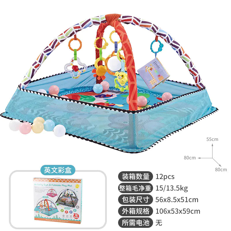 Baby Play Gym with Ocean Balls and Activity Fence