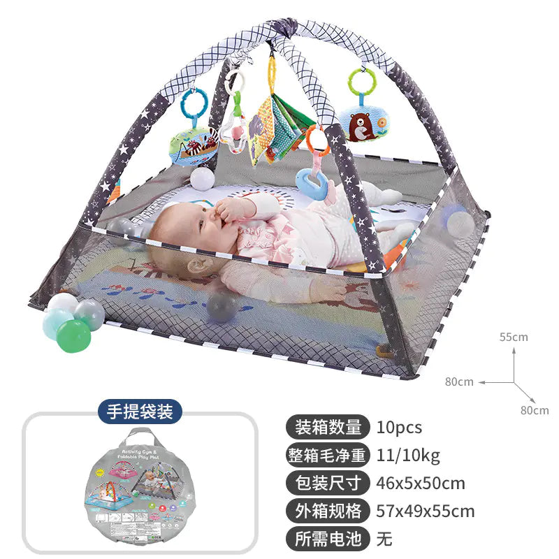 Baby Play Gym with Ocean Balls and Activity Fence