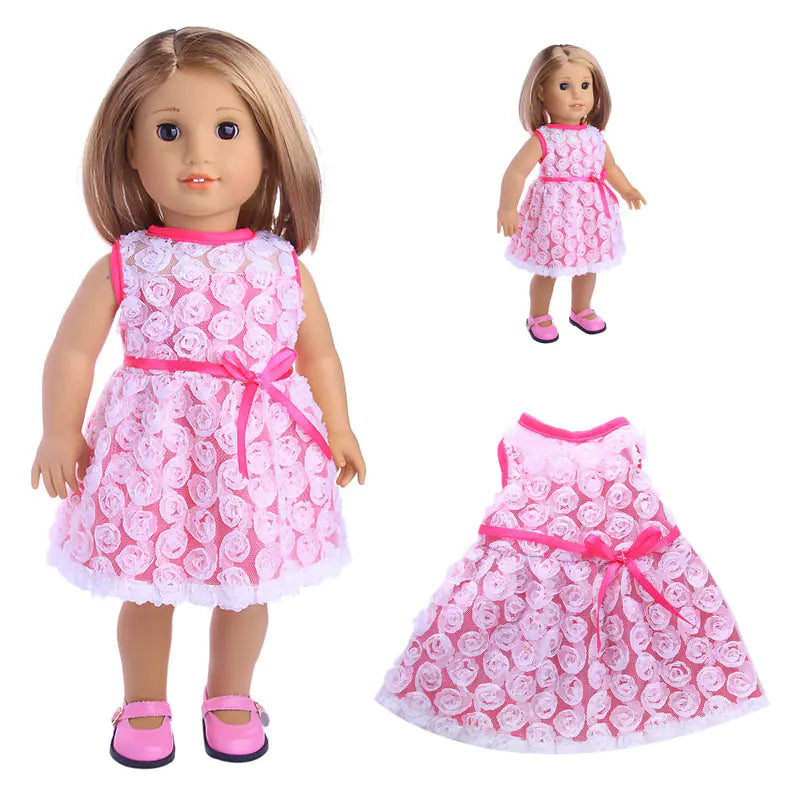18-Inch American Girl Doll with Clothing and Skirts