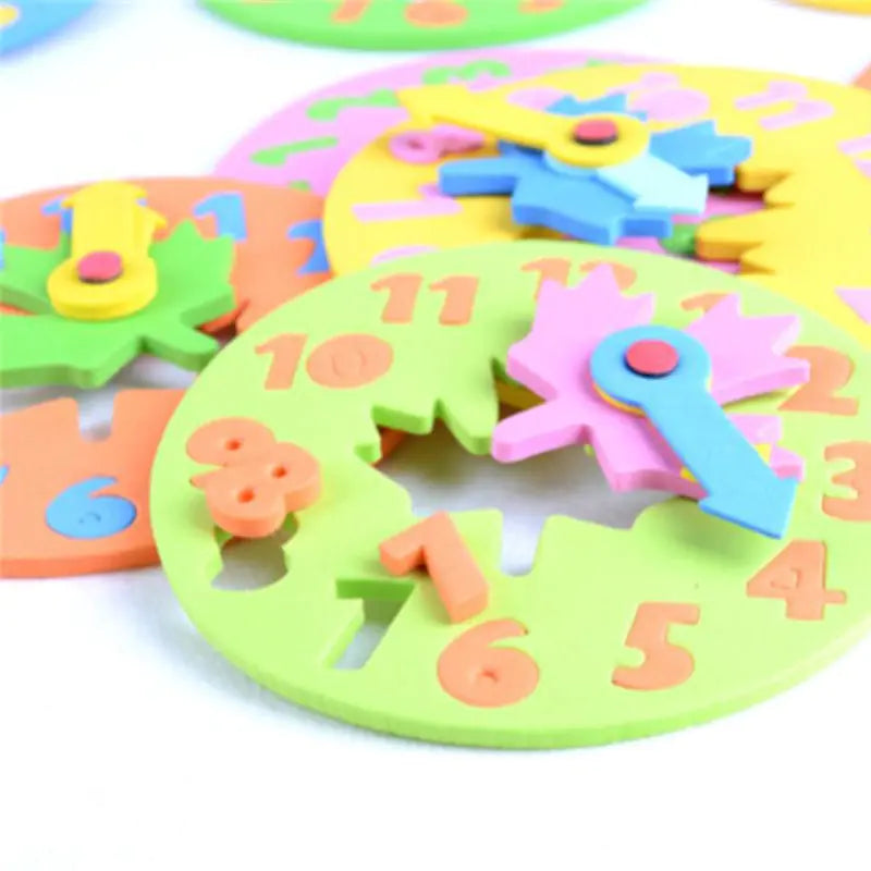 EVA Clock Puzzle Blocks for Time Learning (Gift Set)