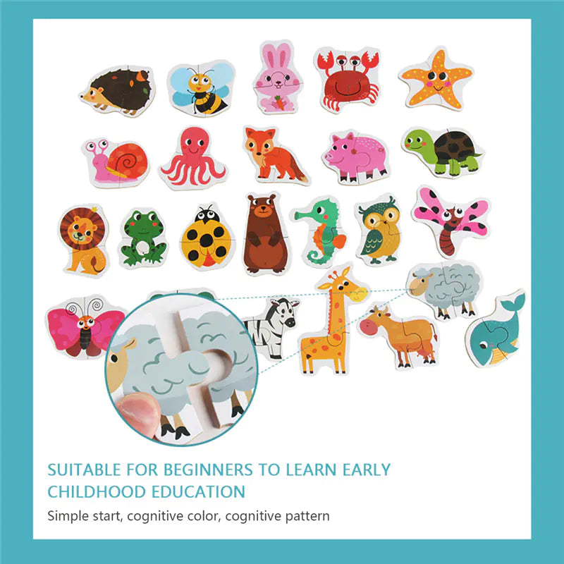 Animal Transportation Map and Fruit Vegetable Puzzle Toy