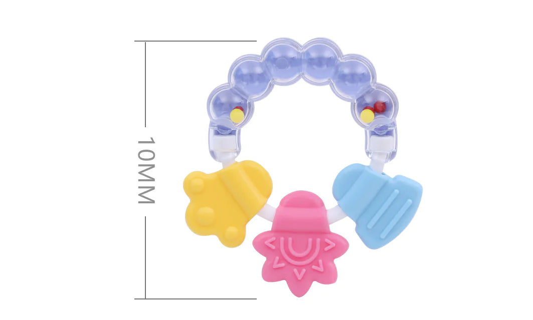 Baby Rattle Teether Silicone Chew Toys for Infants