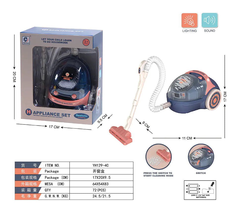 Kids Toy Vacuum Cleaner Set for Boys and Girls