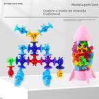Bees Suction Cups Versatile Building Soft Blocks Toy