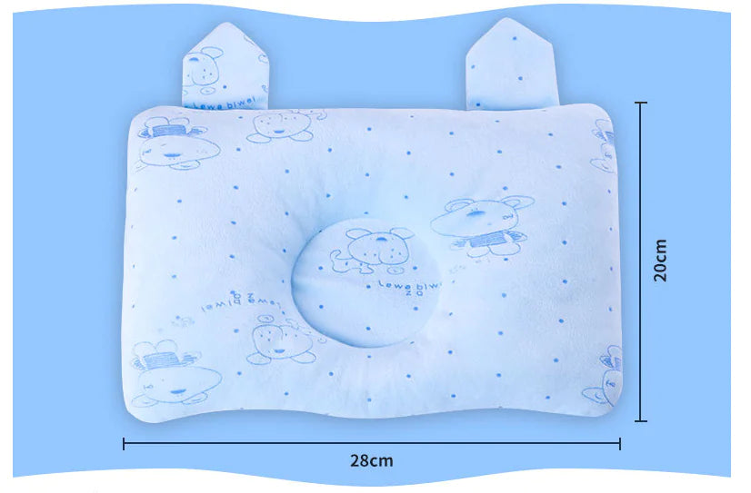 Adjustable Baby Head Shaping Pillow with Cartoon Design