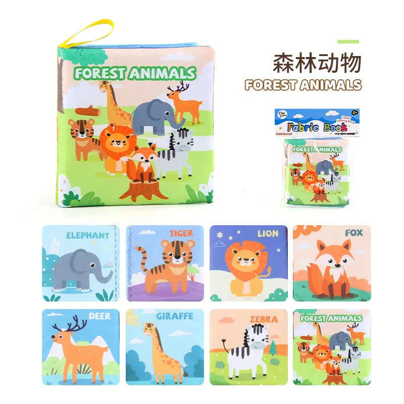 3D Fabric Baby Book - Early Education Toy with Animals