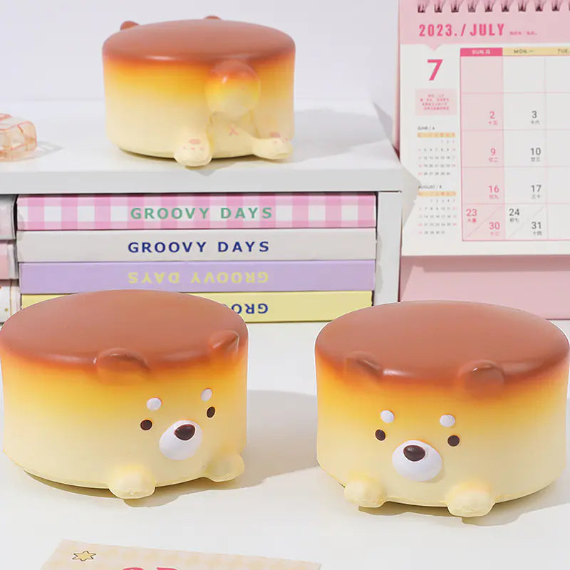 Cheese Dog Cake Slow Rebound Stress Toy for Desk