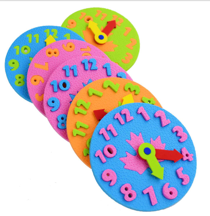 EVA Clock Puzzle Blocks for Time Learning (Gift Set)