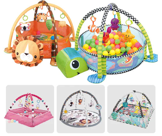Baby Play Gym with Ocean Balls and Activity Fence