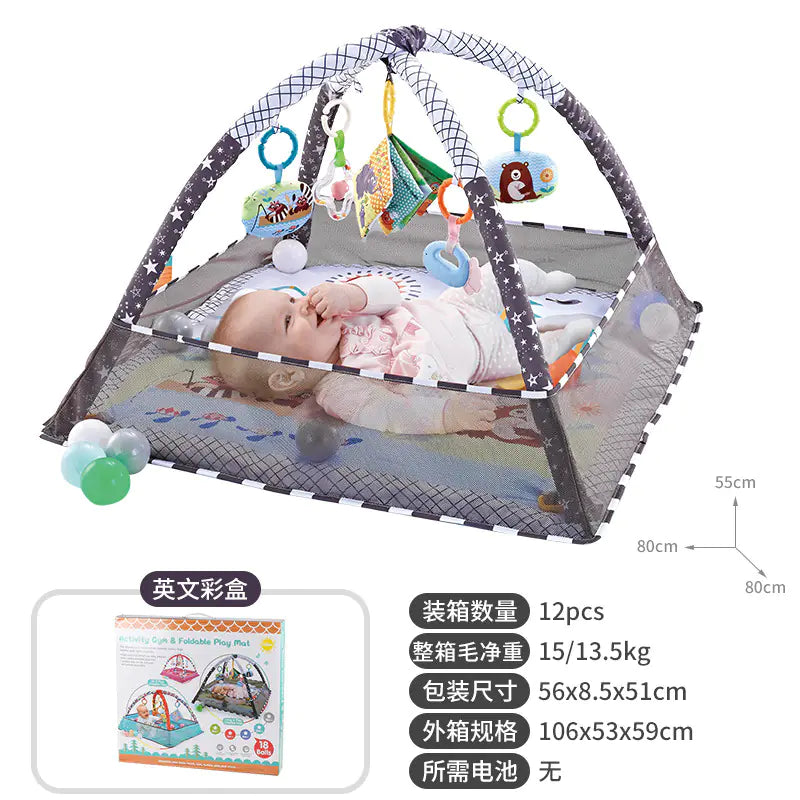 Baby Play Gym with Ocean Balls and Activity Fence