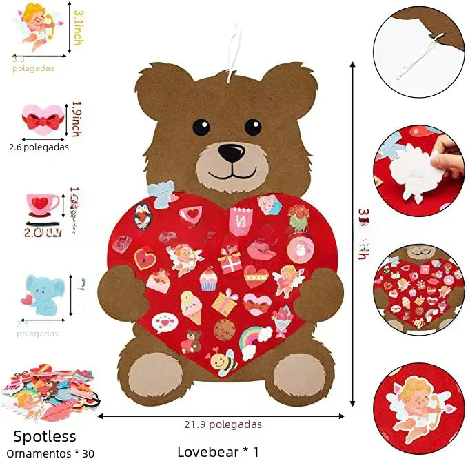 Easter DIY Felt Bunny Decoration for Kids (Cross-Border)