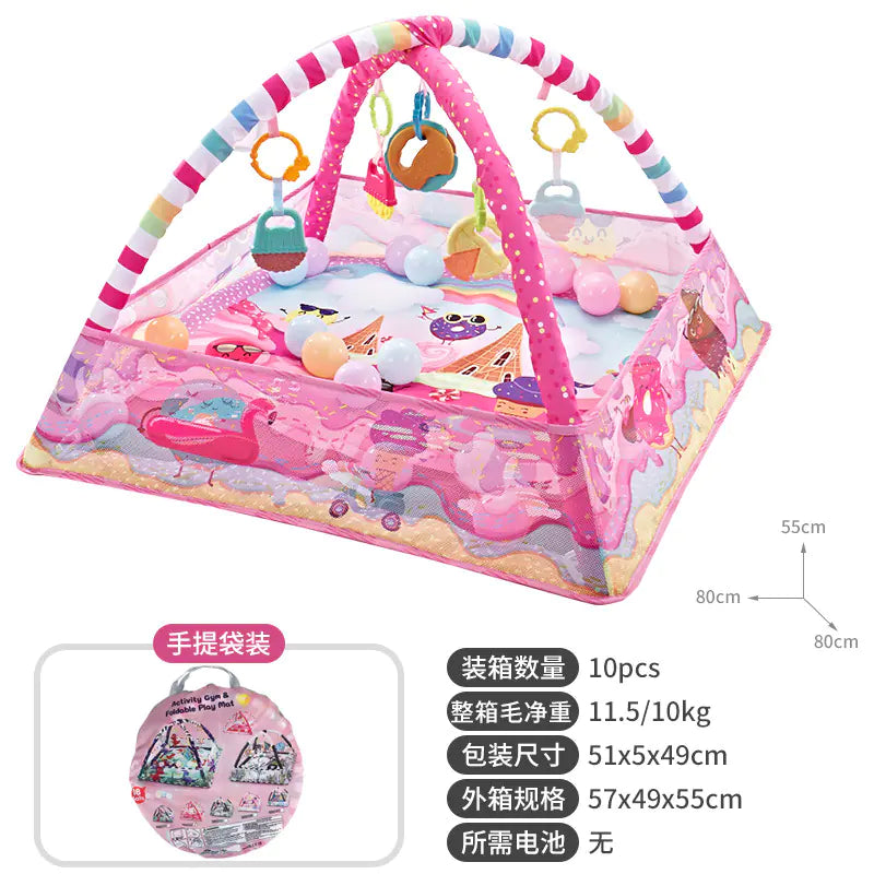 Baby Play Gym with Ocean Balls and Activity Fence