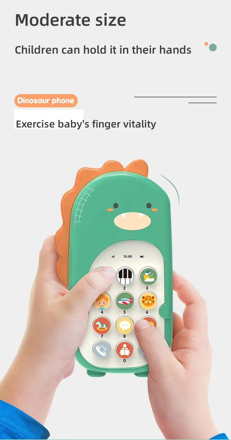 Dinosaur Baby Phone Toy with Music and Vibration Mode