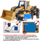Large 2.4G Remote Control Bulldozer Excavator Toy