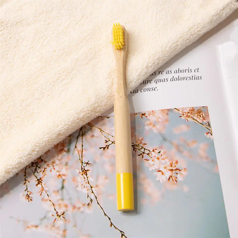 Children's Bamboo Toothbrush with Soft Charcoal Bristles
