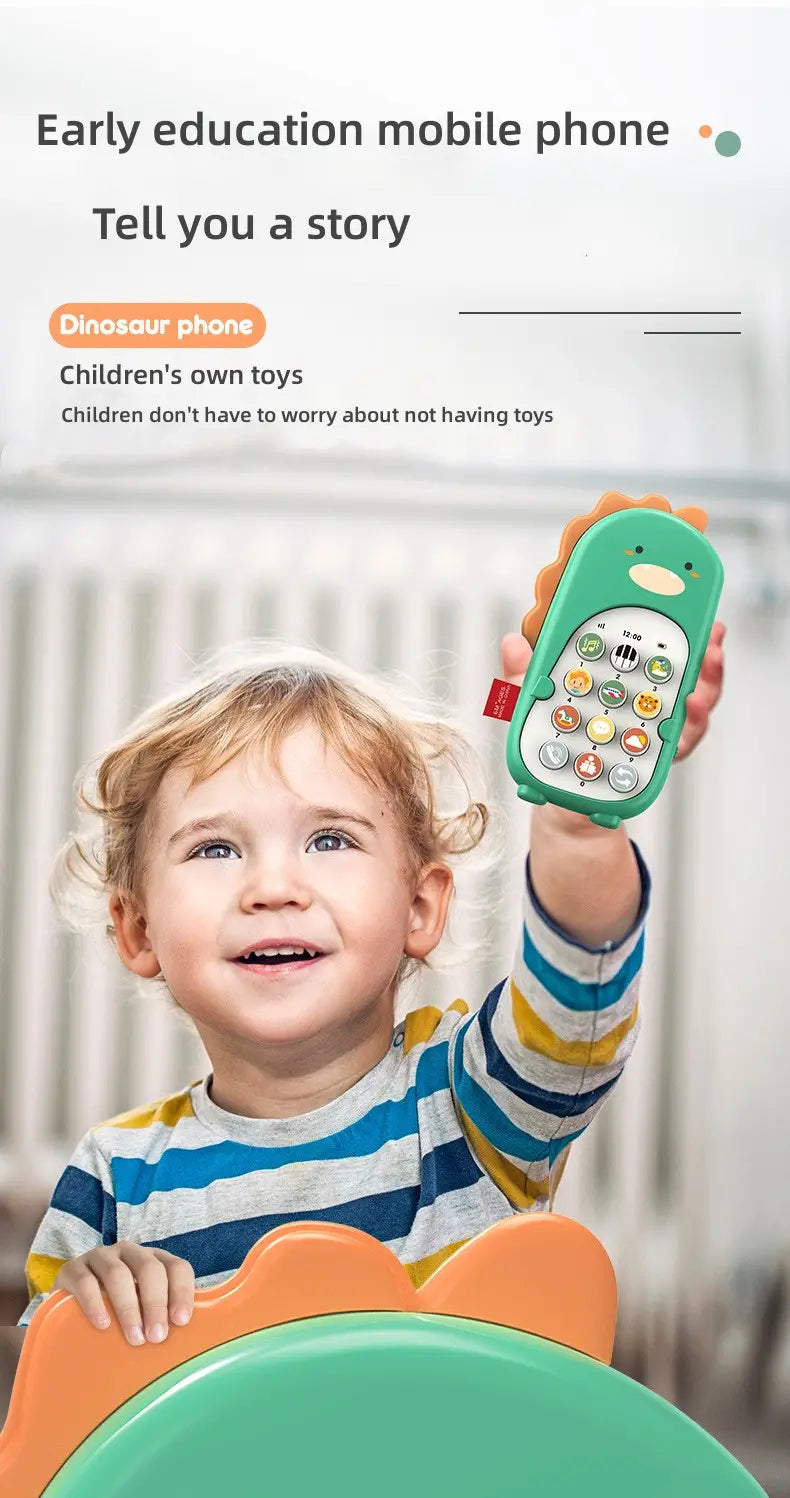Dinosaur Baby Phone Toy with Music and Vibration Mode
