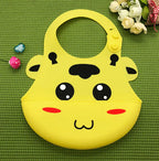 Silicone Waterproof Adjustable Cartoon Bibs for Kids