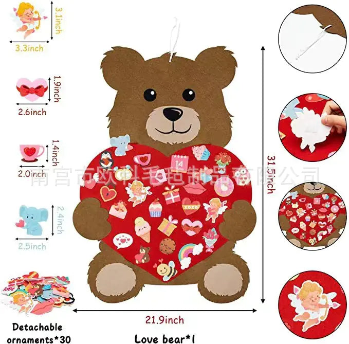 Easter DIY Felt Bunny Decoration for Kids (Cross-Border)